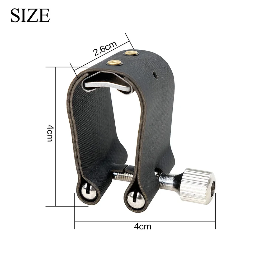 Alto Saxophone Colourful U-shape Soft Leather Card Fastener Clip Clamp Single Screw Adjustment Mouthpiece Ligature Clip Parts