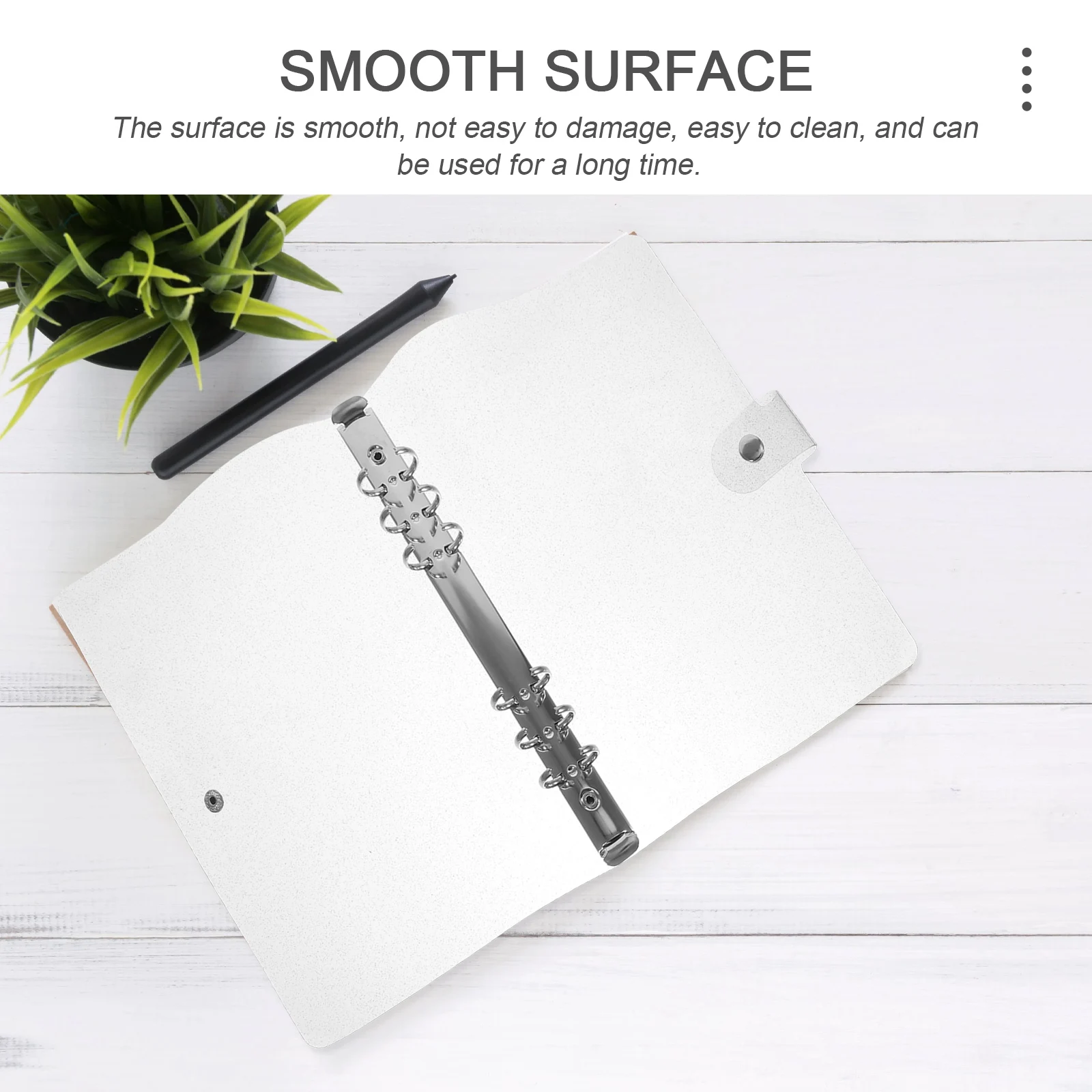 Cubierta de carpeta de hojas sueltas de 6 agujeros, funda de Bloc de notas impermeable de plástico para suministros de oficina, organizador de documentos, carcasa protectora para manual, 1 ud.