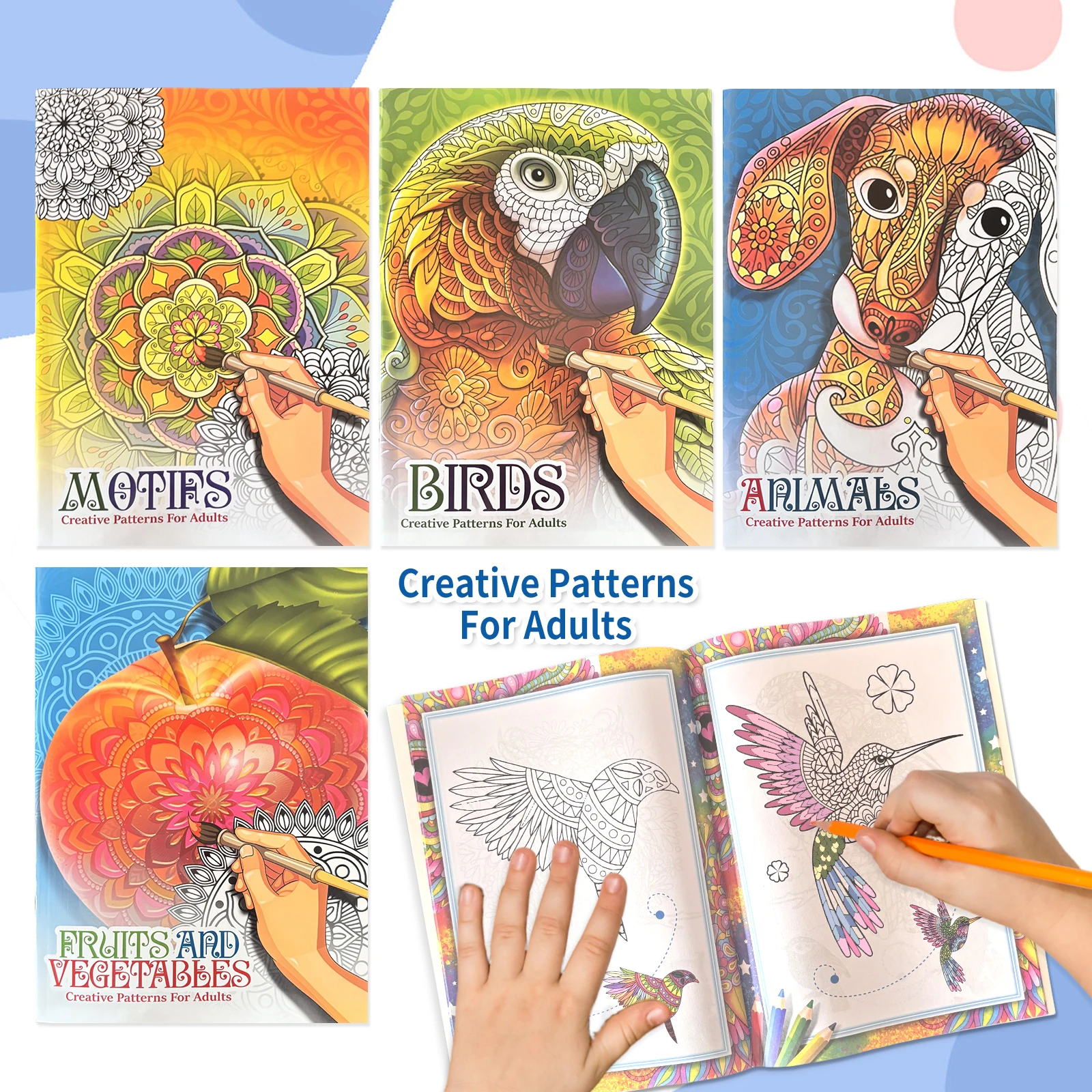 

Adult High Level Creative Coloring Book Endurance Training Fine Illustration Multi-language Universal Coloring Book Fashion Gift