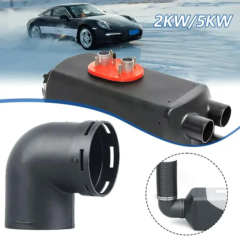 60mm/75mm L-Shaped Air Pipe Elbow Outlet Connector For Webasto Diesel Heater/Parking Heater Car Accessories