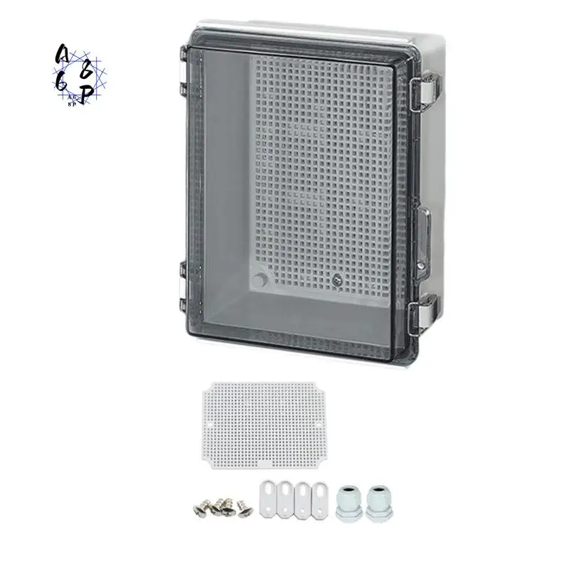 A68P-IP66 Waterproof Transparent Cover Enclosure Juction Box ABS Outdoor Power Distribution Box Electronic Instrument Case