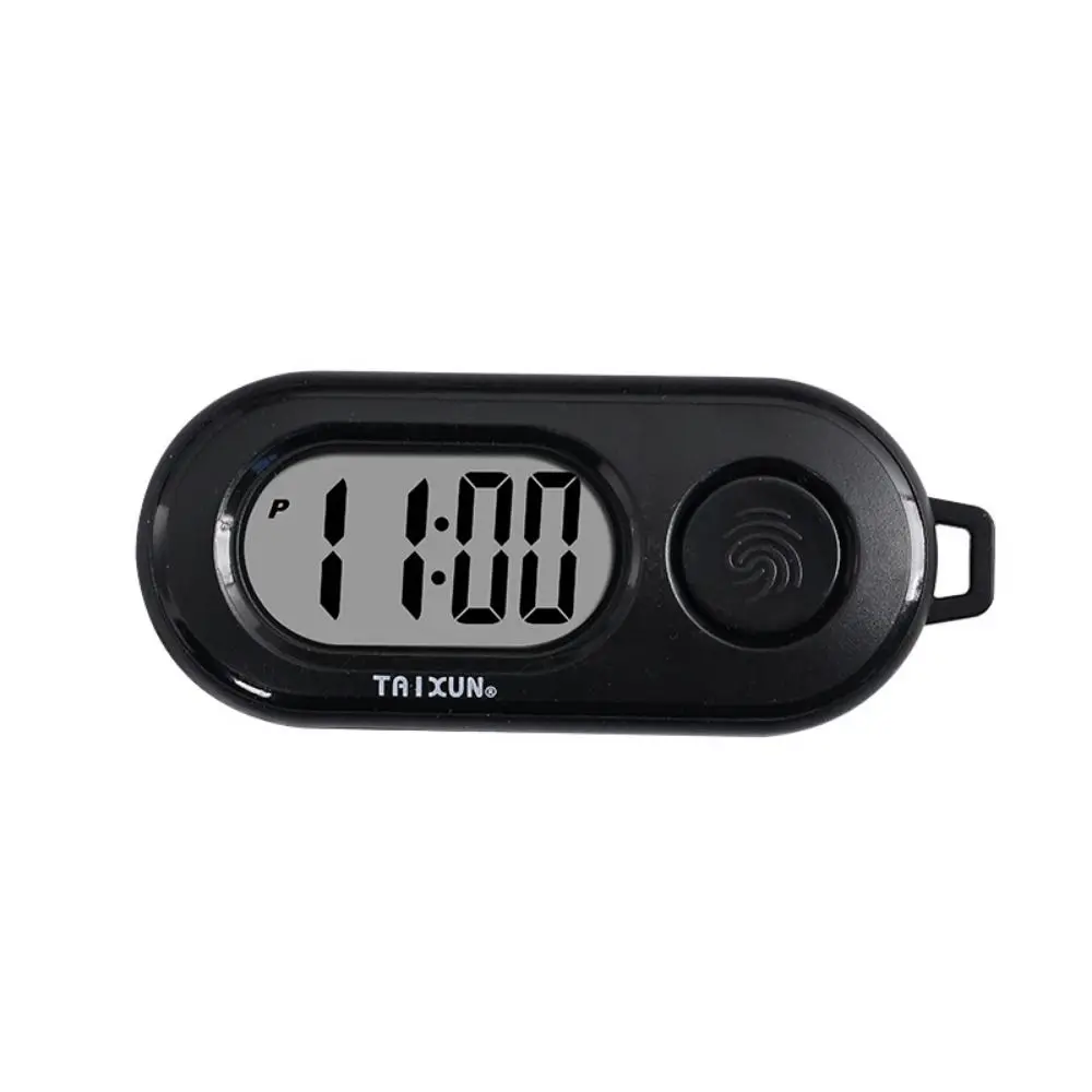 Key Display Digital Electronic Clock Keychain Table Time Display Portable Electronic Watch Keyring Oval Watch Small