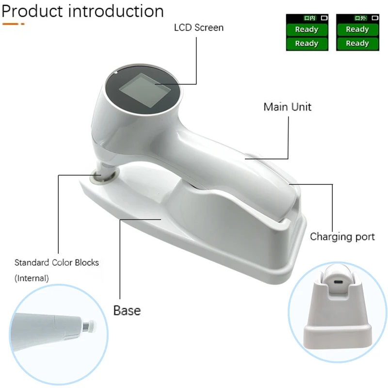 Dental Photoelectric Tooth Color Comparator with LCD Screen Smart Measuring Precise Teeth Color Recognition Dentistry Equipment