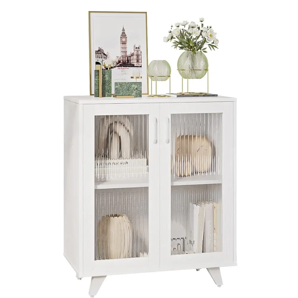 

Storage Cabinet, Buffet Sideboard Server Table With Doors And Shelf, Console Cupboard Display Organiser Unit For Home Kitchen