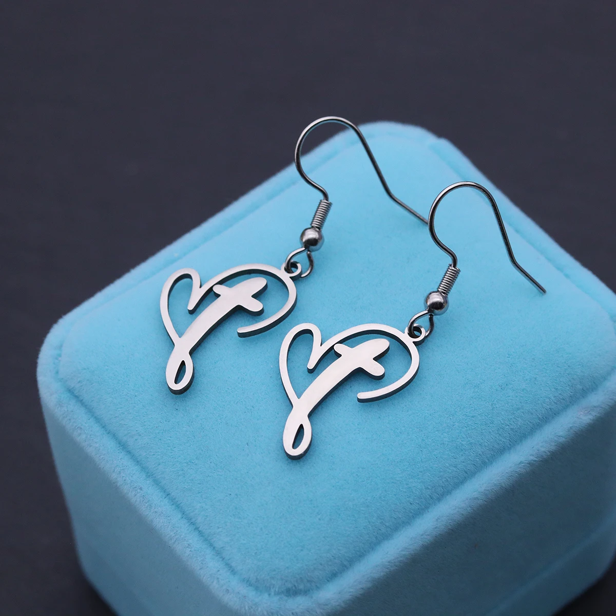 Todorova Creative Stainless Steel Heart-Symbol Earrings, Perfect Gifts for Women Daily/Party Wear