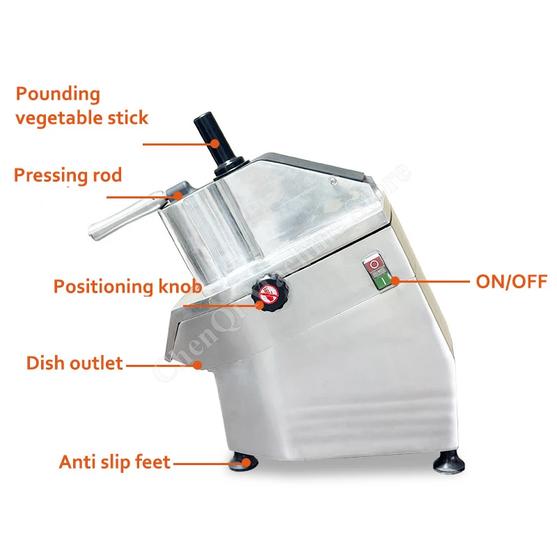 قطاعة خضراوات كهربائية من الفولاذ المقاوم للصدأ تجارية متعددة الأغراض لإعداد خضروات الفواكه قطاعة خضراوات أوتوماتيكية