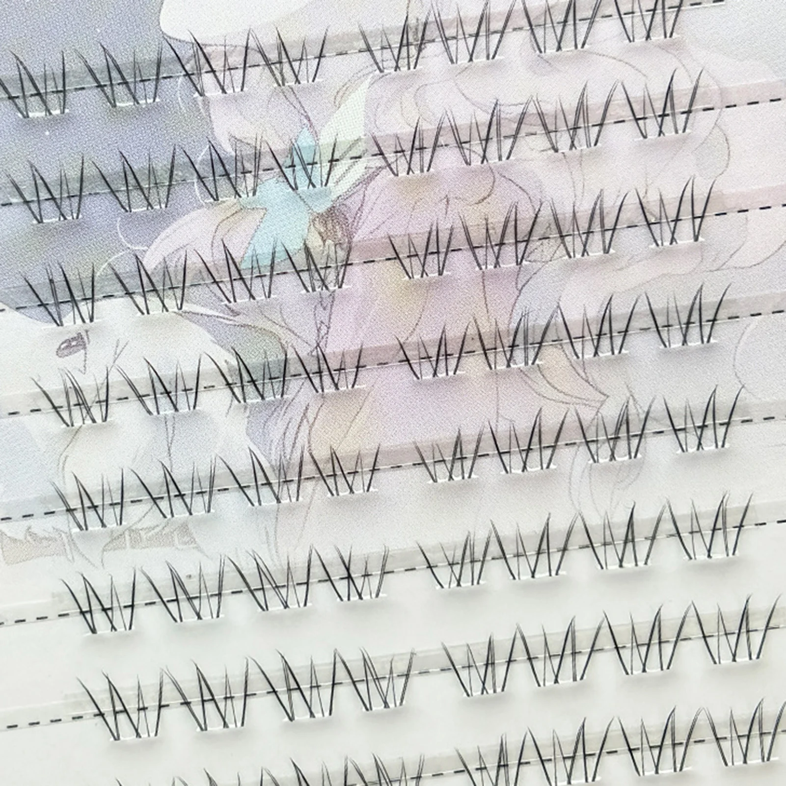 Diy flor fada sob cílios haste clara cílios inferiores aparência natural extensões de cílios postiços para acessórios de maquiagem dos olhos