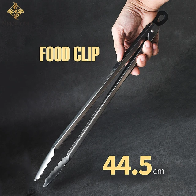 7-16 cali 430 SS grill klips do grillowania szczypce kuchenne gotowanie mięsa sałatka chleb Spaghetti do pieczenia narzędzia kempingowe akcesoria do grillowania