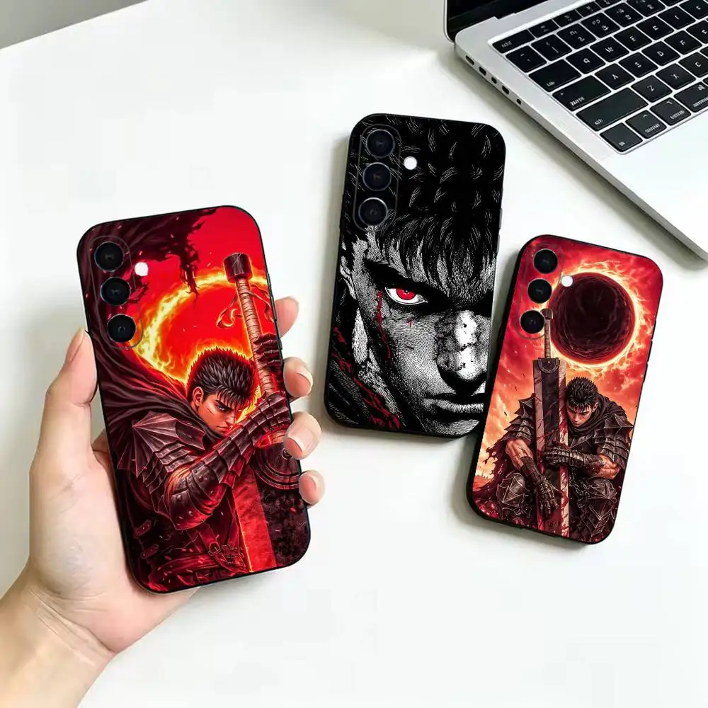 Funda de teléfono Berserk Guts para Samsung Galaxy A52 42 32 22 12 02S 72 73 51 41 31 21S 71 30S, funda negra de silicona suave
