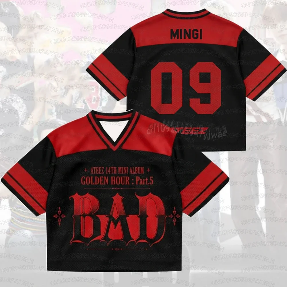 Camiseta deportiva de manga corta para hombre y mujer, edición para fanáticos de ATEEZ Golden Hour Part 5, informal, para verano