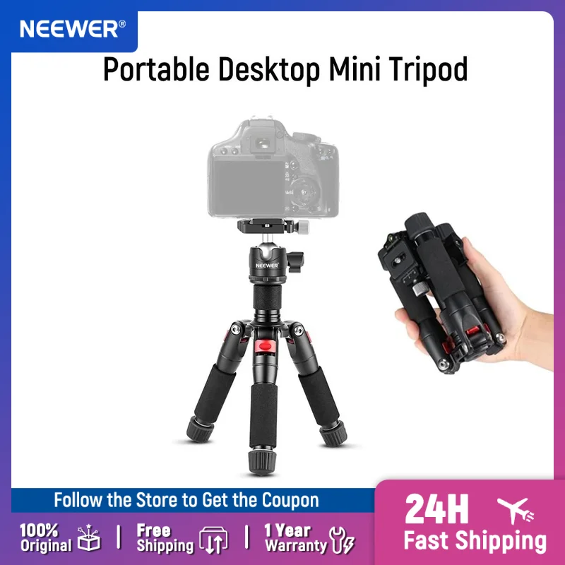 

NEEWER Portable Desktop Mini Tripod Aluminum Alloy 20''/50cm Desk Tripod with 360° Ball Head for DSLR Camera Video Camcorder