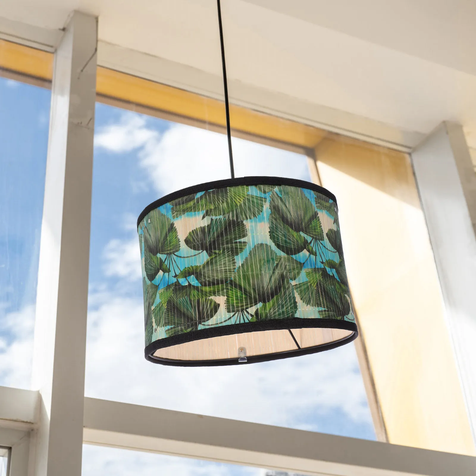 

Home Decor Indoors Lamp Shade Bamboo Light Cover Woven Lampshade Green Household