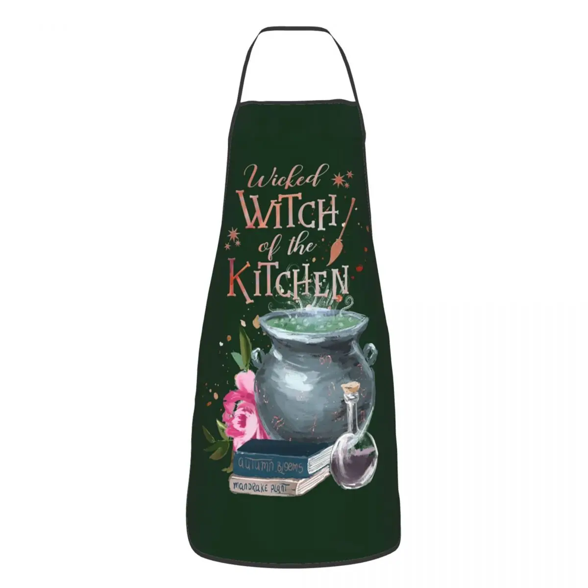 Wicked Witch Of The Kitchen Funny Aprons for Women Men Adult Unisex Chef Bib Tablier Cuisine Cooking Baking Gardening