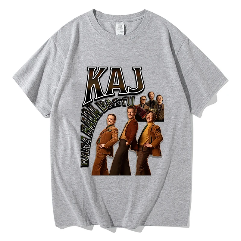 الجديد في يوروفيجن 2025 كاج بارا بادا باستو السويد يوروفيجن 2025 تي شيرت الرجال النساء الاتجاه قصيرة الأكمام للجنسين 100% ملابس علوية من القطن #4