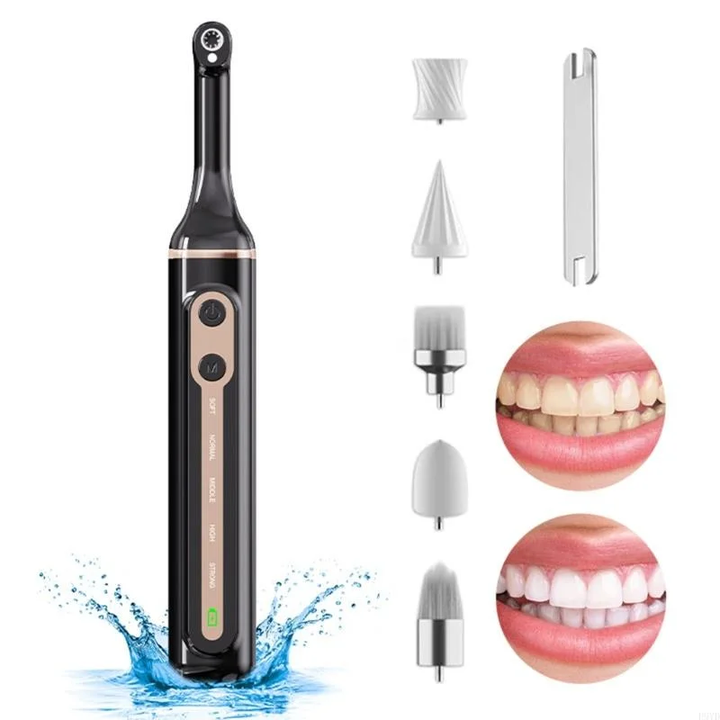 

New Dental Cleaner Electric Tooth Polisher Set Electric Teeth Lightening Set Cleaning Tool Set with 5pcs Polish Heads and Modes