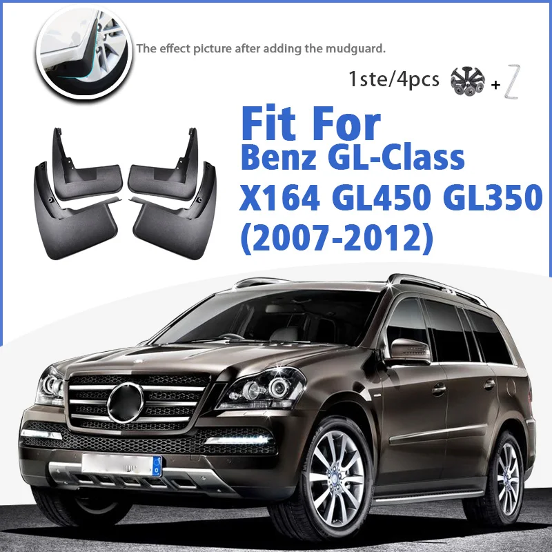 

Front Rear Mudflaps For Benz GL Class X164 GL450 GL350 2007-2012 Splash Guards Mud Flap Mudguards Fender Auto Accessories 4pcs