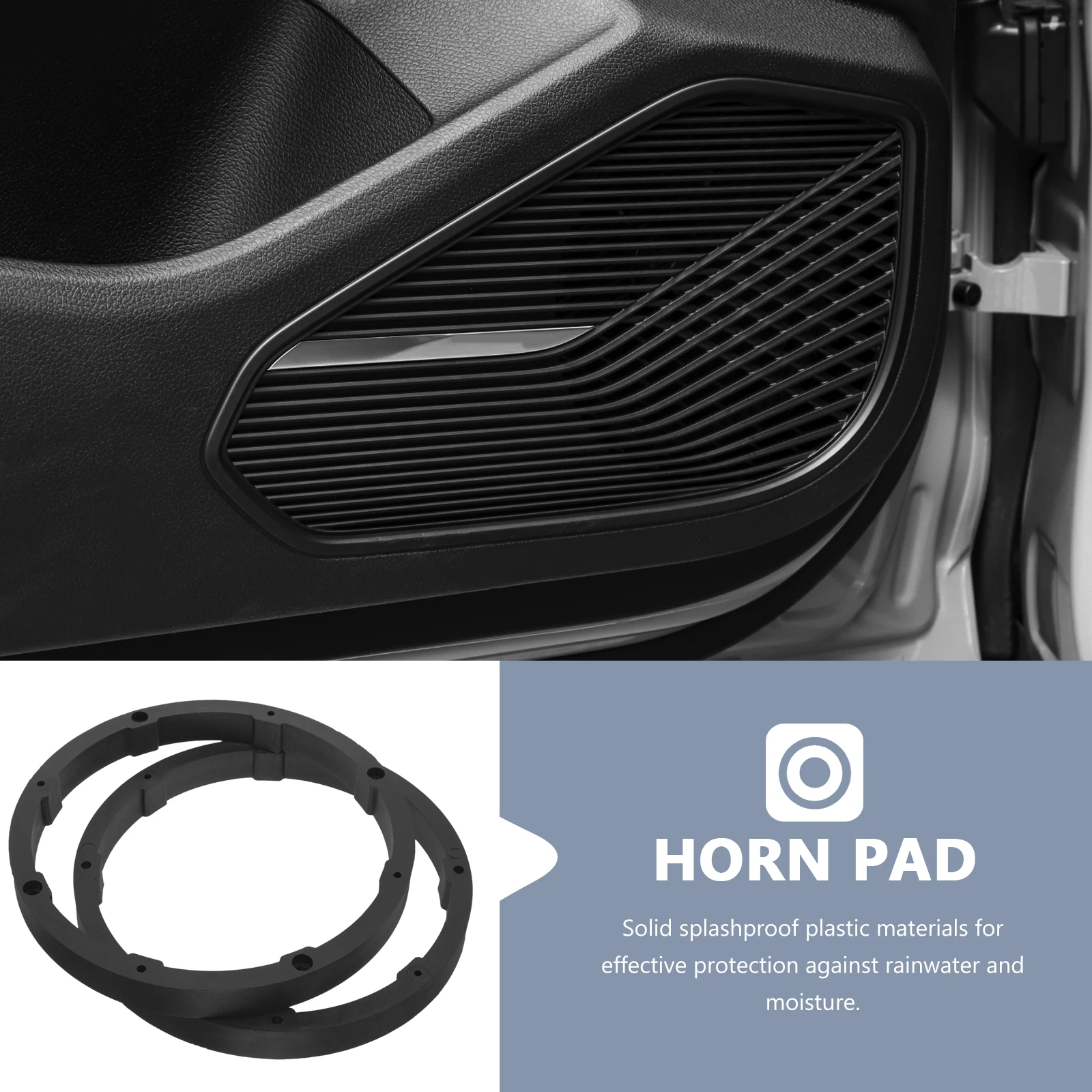 

2pcs 6.5 Inch Speaker Rings Universal Car Audio Spacer Bracket Adapter For Door Speakers Pvc Upgrade Sound Quality Auto