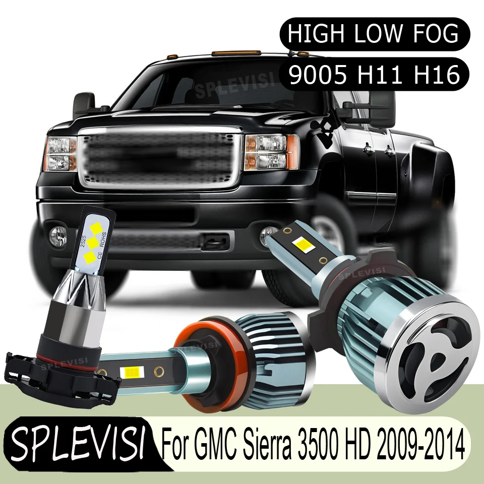 

Headlight foglight LED Vibration-Proof Plug and Play Fog/Snow Conditions For GMC Sierra 3500 HD 2009 2010 2011 2012 2013 2014