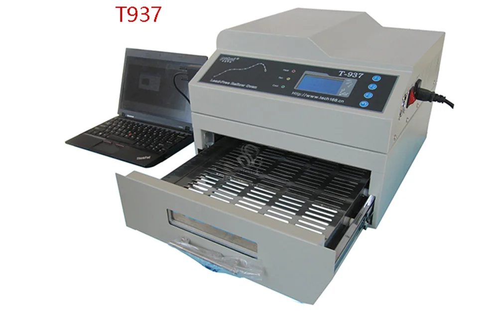 Orignal T-937 2300W Lead-free Reflow Oven 220V Infrared IC Heater BGA SMD SMT T937 Reflow Solder Oven