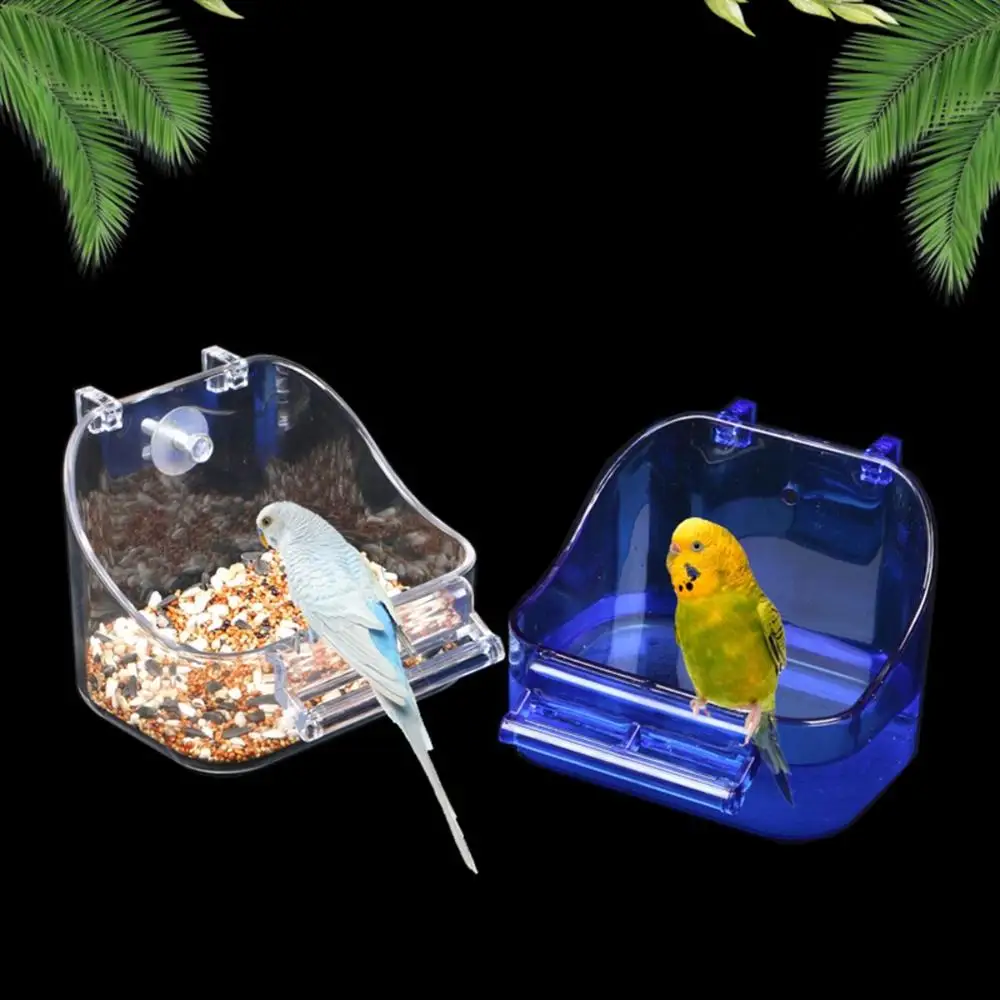 Vögel Bade käfig Kunststoff Papagei hängen Lebensmittel behälter Vögel Badewanne Kleintier pflege Zubehör