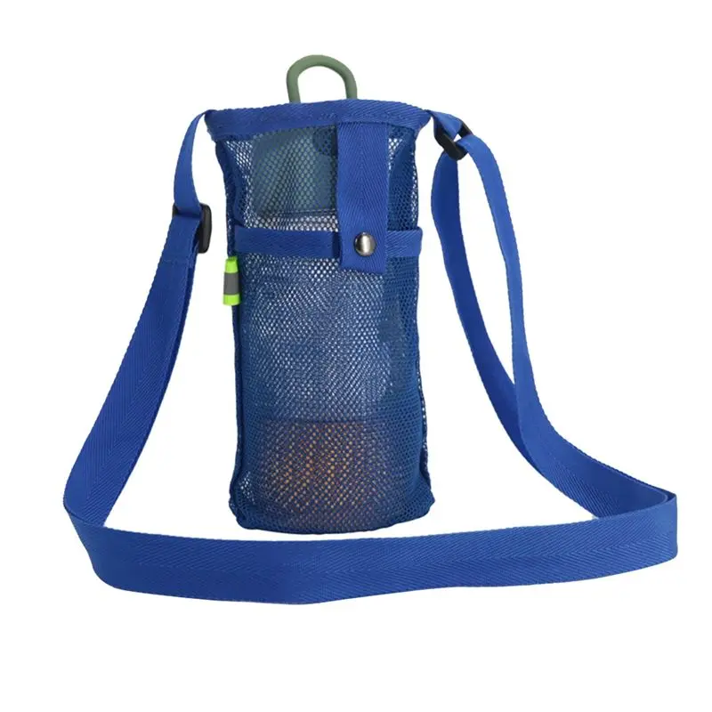 ABJX Outdoor Sport Water Cup Cover Mobile Phone Bag Camping Accessories Mesh Cup Sleeve Pouch Portable Visible Bag,Blue DROP SHI