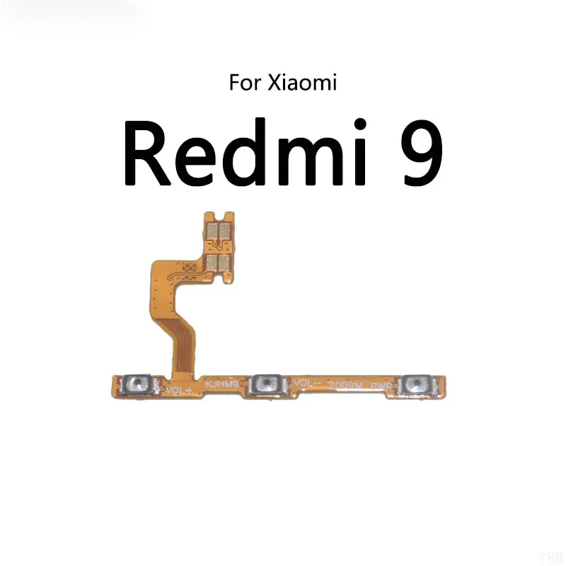 50 pcs/lot for Redmi 9 9A 9C NFC power button switch volume mute button on/off flex cable