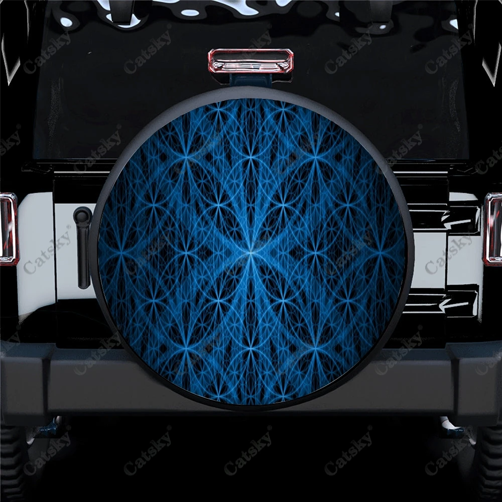 Flower Of Life SUV Car Tire Cover Father's Gift Auto Parts Spare Tire Cover Personalized Camper Tire Cover