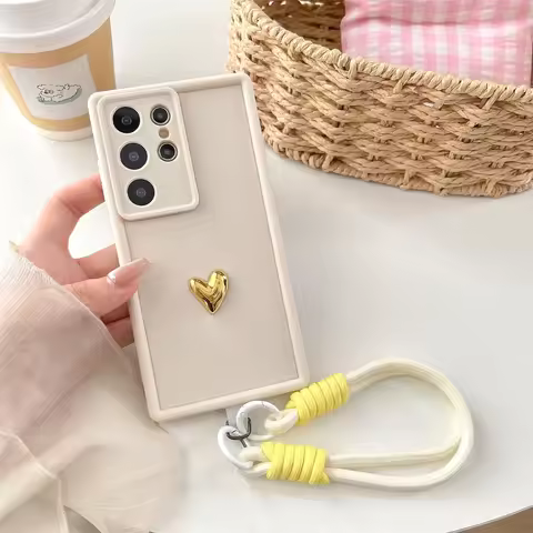 Wrist Strap Silicone Soft Phone Case for Samsung Galaxy S25 Ultra S23 S22 Plus S24 S21 FE Note 20 A56 A55 A36 A35 A26 A16 A15 5G