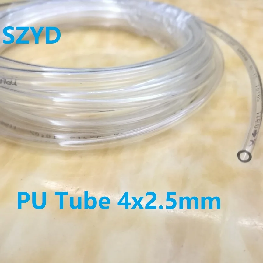 5 10 15 Meters Transparent PU Trachea 4x2.5mm  Polyurethane Air Compressor Hose Flexible Air Tube 4*2.5 mm