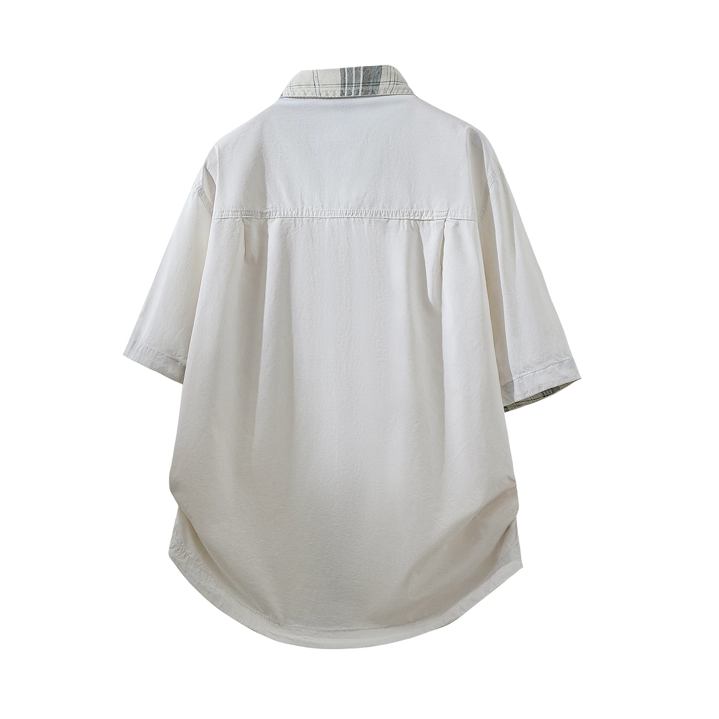 Men's 100% Cotton Shirt New Summer Fashion Solid Color Breathable Short Sleeve Shirt Street Trendy Daily Outing Comfortable Top