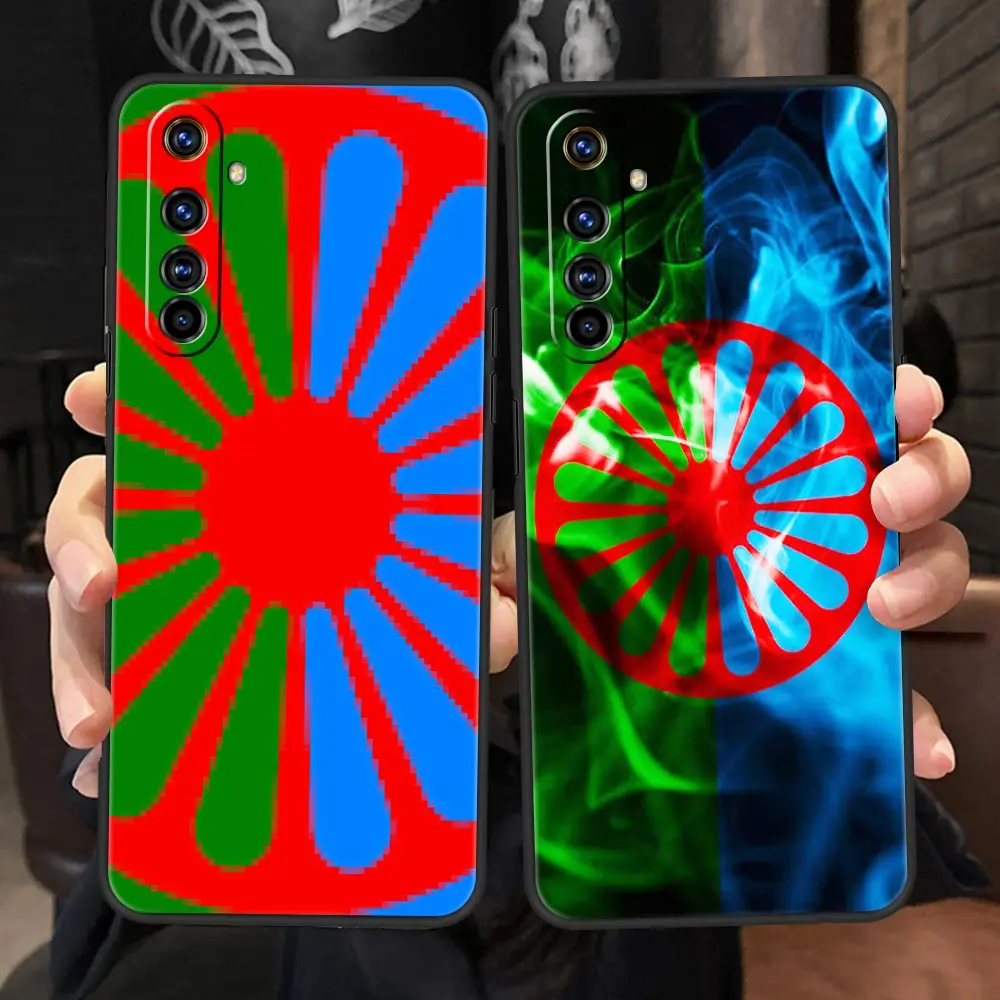 Gypsy Romani Roma Flag Case For OPPO Realme 9 8 7 6 GT2 Pro Plus 5G Phone Cover Realme 8i 9i C25 C21 C11 C3 Silicone Coque Funda