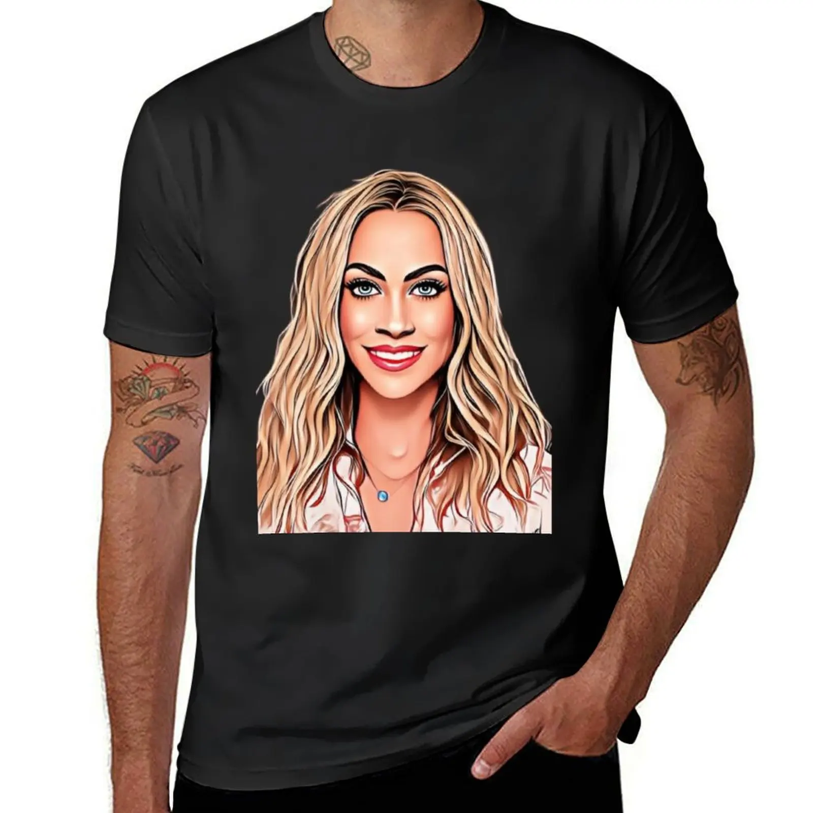 

Sheryl Crow Cartoon T-Shirt summer top summer clothes customizeds mens graphic t-shirts hip hop