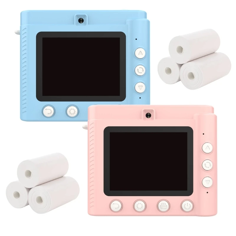 

Pocket Sized Children Instants Camera with 3 Paper Rolls Filter Captures and Share Moment