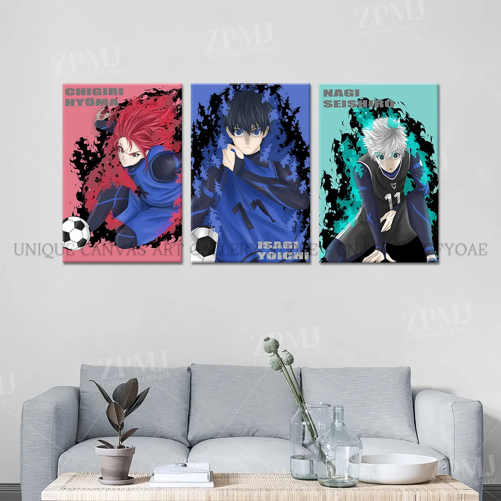 Blue Lock Anime Figuren Isagi Yoichi Leinwand HD Drucke Poster Wand Kunst Dekoration Malerei Bilder Kunstwerk Für Wohnzimmer – Detail 2