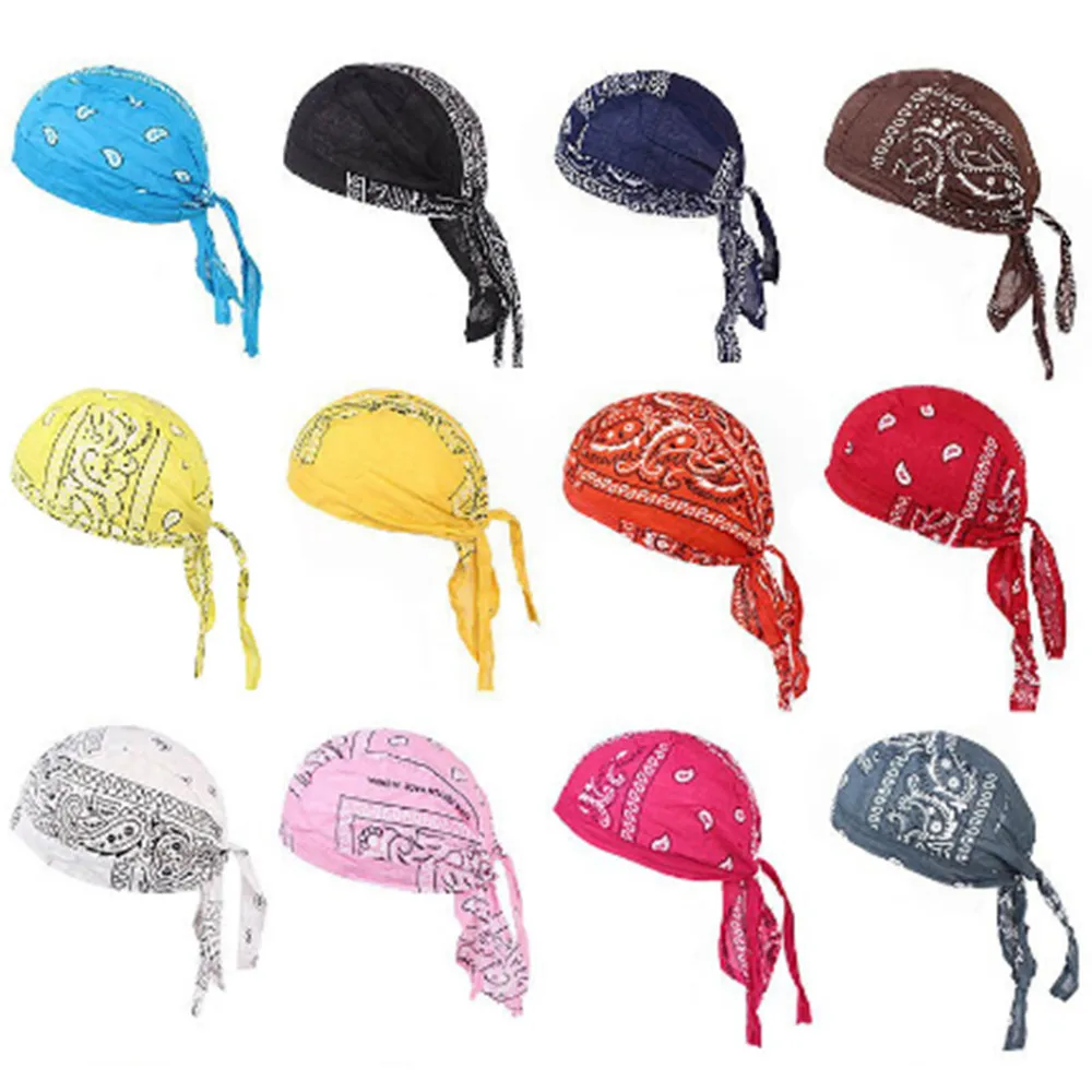 

NEW Fashion Beanie pirate Cap 100% Cotton Cashew flowers Wrapped hair Headband hat MZ003