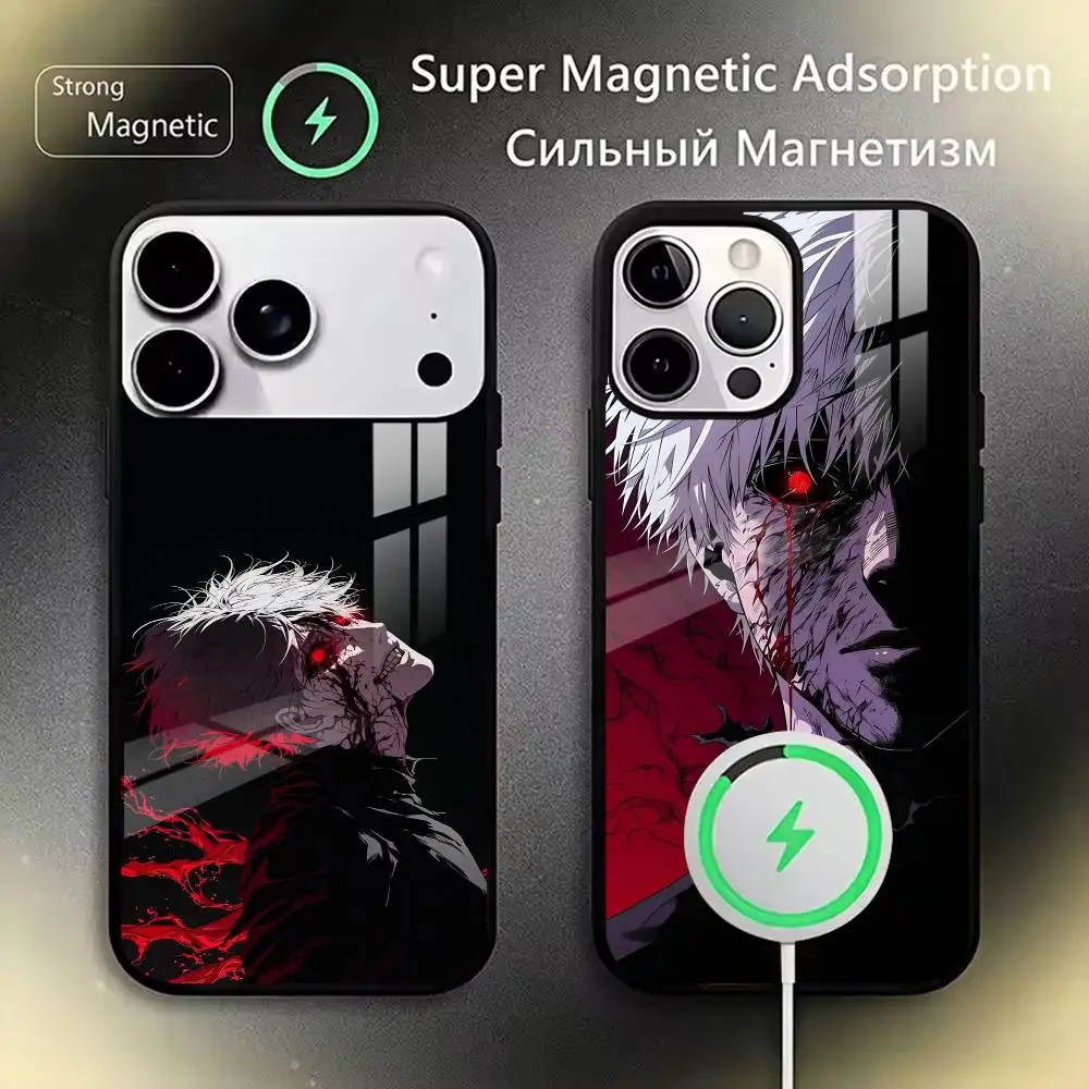 

Tokyo Ghoul Ken Kaneki Phone Case For iPhone17,16,15,14,13,12,11 Plus,Pro Magnetic with Magsafe Wireless Charging