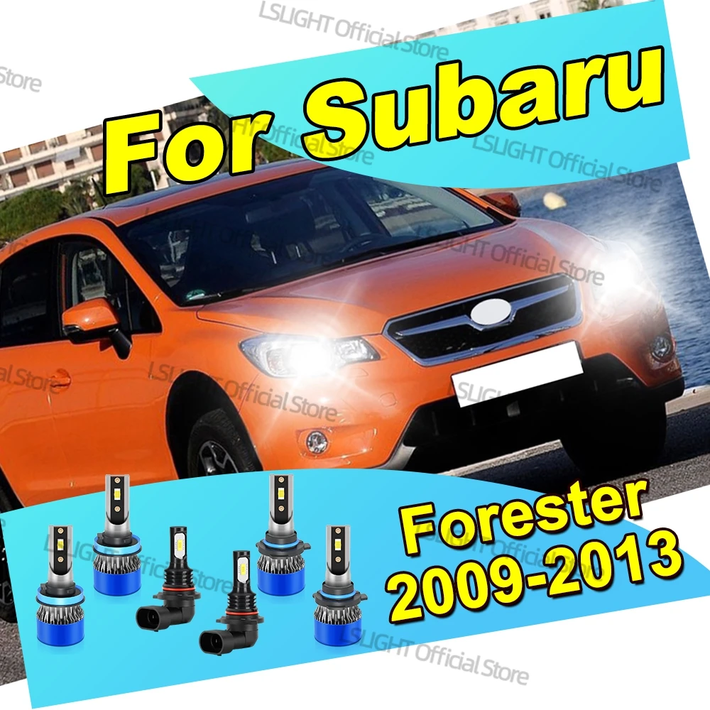 

2/6x для Subaru Forester 2009 2010 2011 2012 2013 Лампы дальнего ближнего света 3570 CSP Противотуманные фары 12 В Комплект для переоборудования 6000K