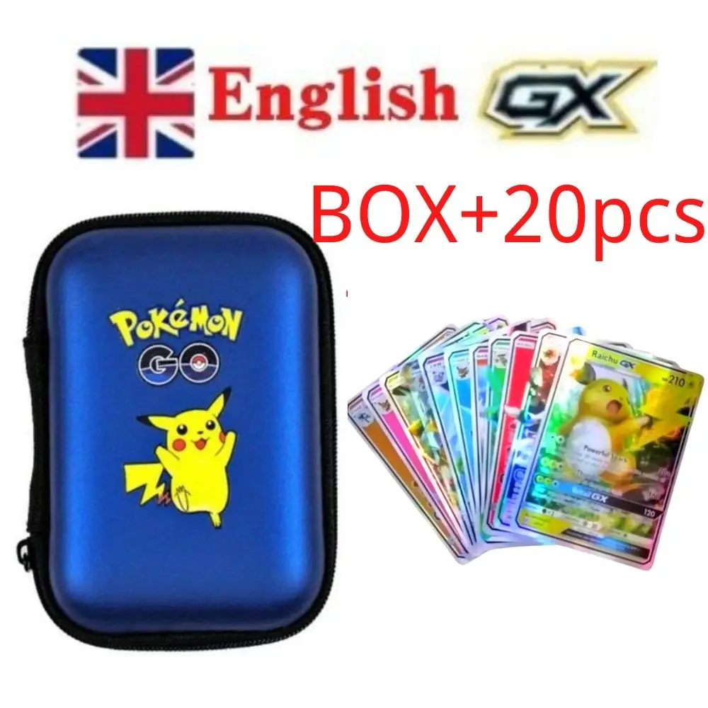 1BOX20pcs Pokemon Cards GX Tag Team  Mega  Game Battle Carte Trading Collection English Cards Toys Kids Gifts