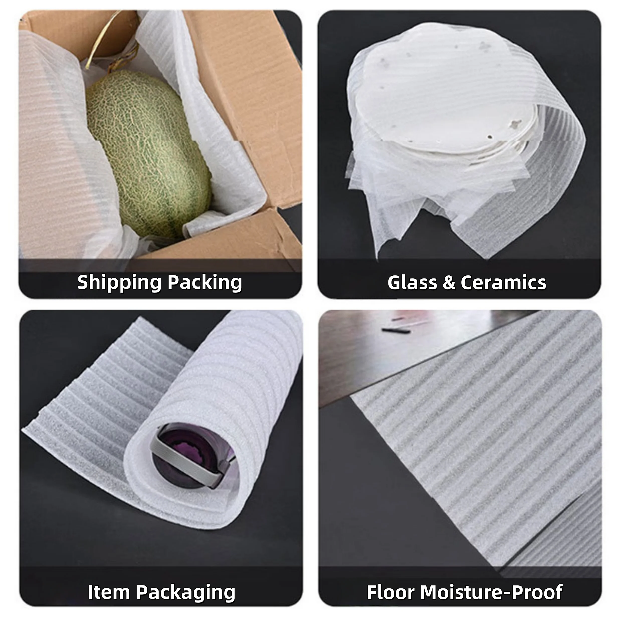 5mm EPE Foam Roll 40cm x 5m Strong Durable Cushioning Wrap Anti-Collision Protective Packaging for Fragile Goods and Moving