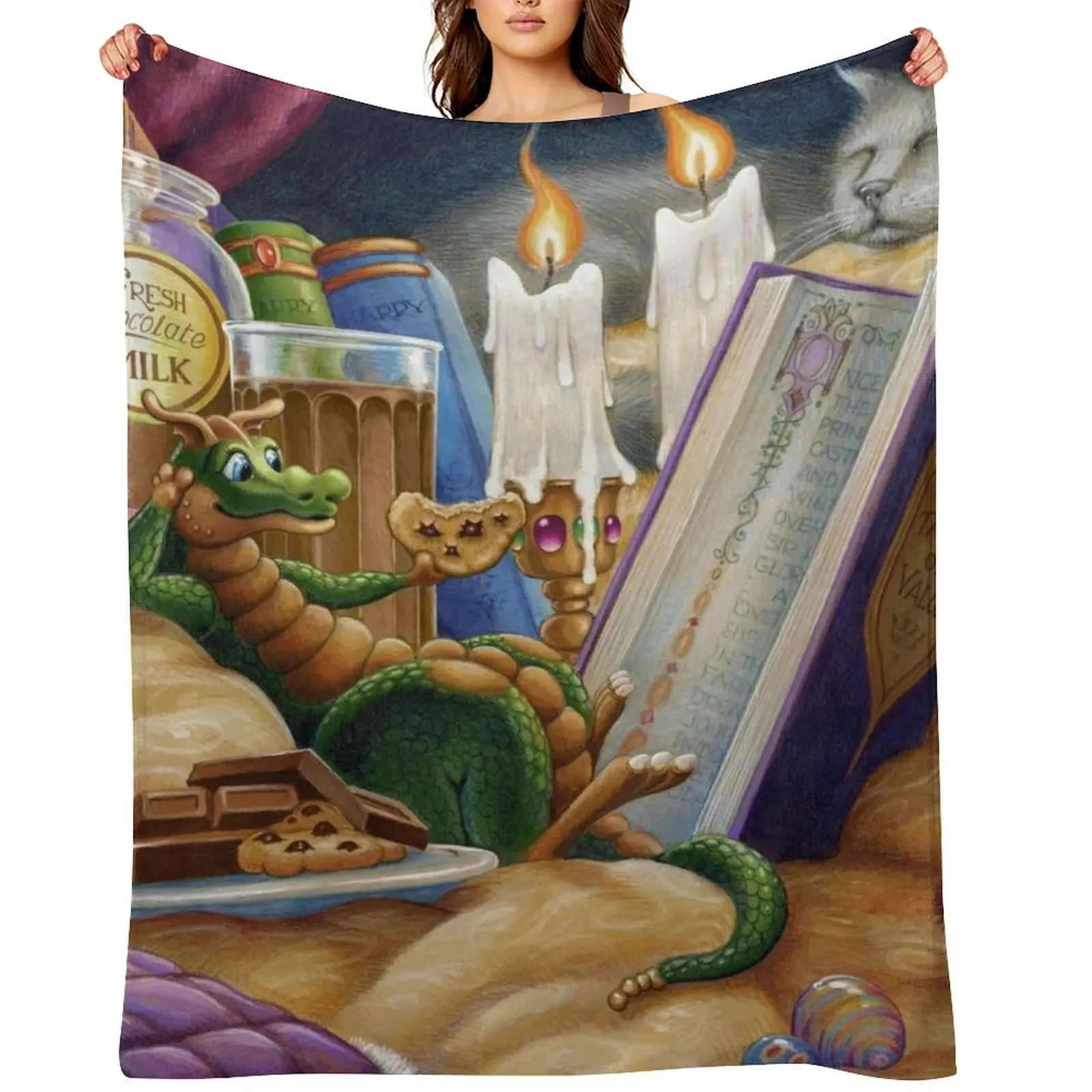 

Curl Up with a Good Book Throw Blanket Blankets For Bed Luxury Brand For Decorative Sofa bed plaid Blankets