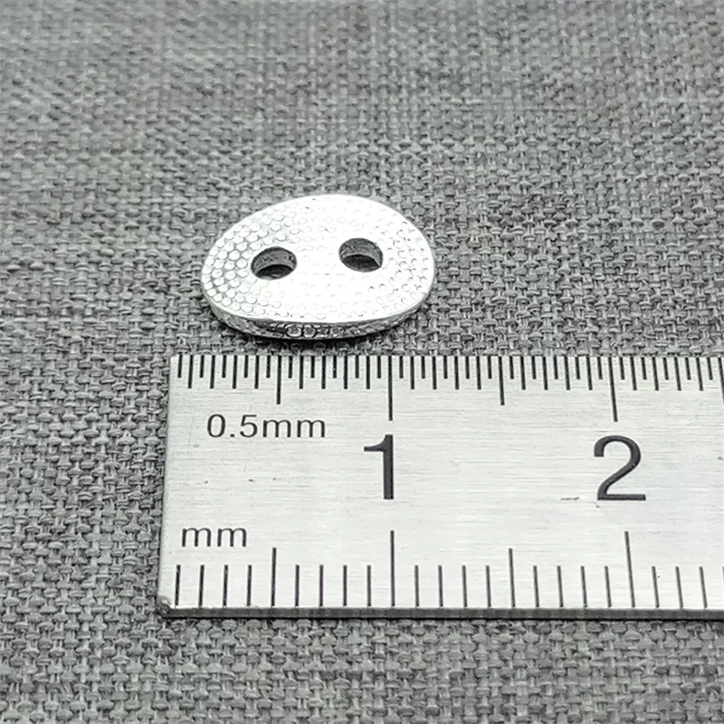 2 Pieces 925 Sterling Silver Button Beads with Imprint for Bracelet Necklace DIY Jewelry Components