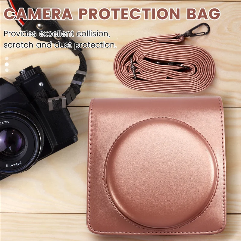 -حقيبة كاميرا ABC مع حزام كتف قابل للتعديل حقيبة كاميرا واقية لحقيبة كاميرا بولارويد SQ6 لـ Instax SQ6