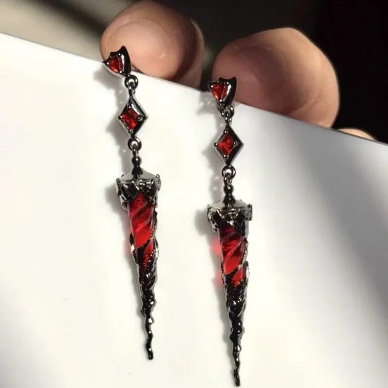 Inspired by Abyss Lord Card Earrings, Dragon Shaping Main Character Stud Earrings, Anime Cos Sweet Cool Jewelry
