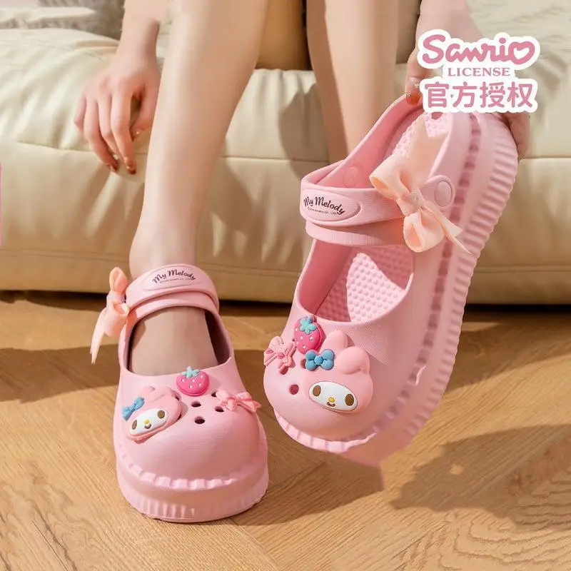 

Thickened Soled Sanrios Slippers Cutes Cartoon Anime Kuromi Mymelody Cinnamoroll Adult Home Anti Slip Indoor and Outdoor Sandals