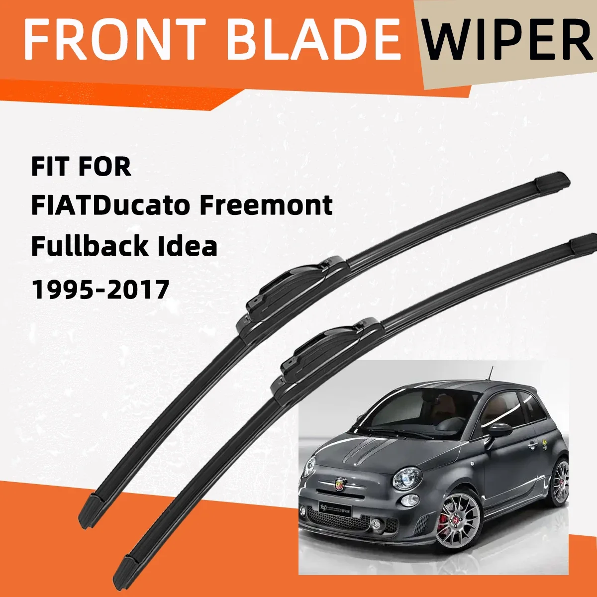 

Double Rubber Car Wiper for FIAT Ducato Freemont Fullback Idea Front Blade Brushes Automobiles Parts Accessorie Windscreen Wiper