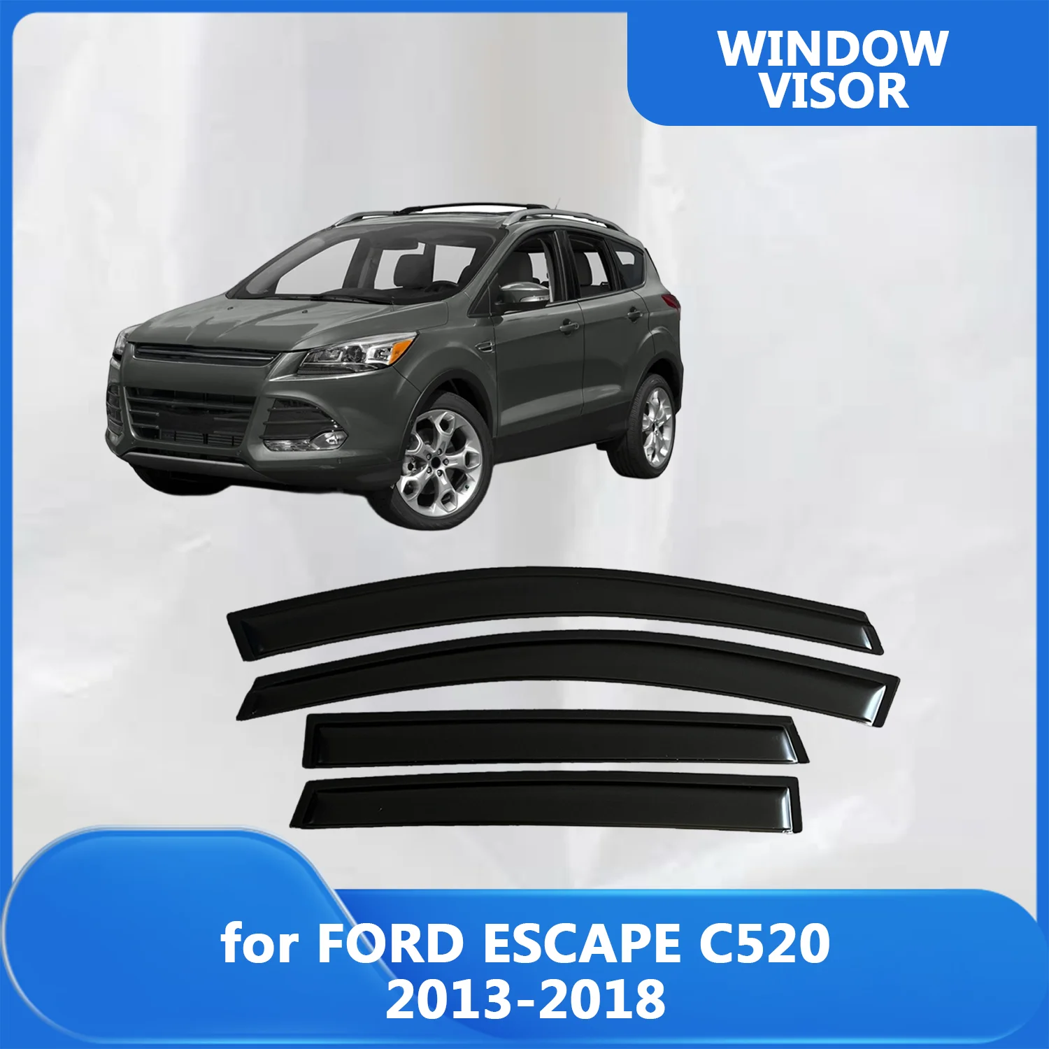 

Window Visor for FORD ESCAPE C520 2013 2014 2015 2016 2017 2018 Wind Deflectors Rain Guards Door Visor Vent Shades Rain Outside