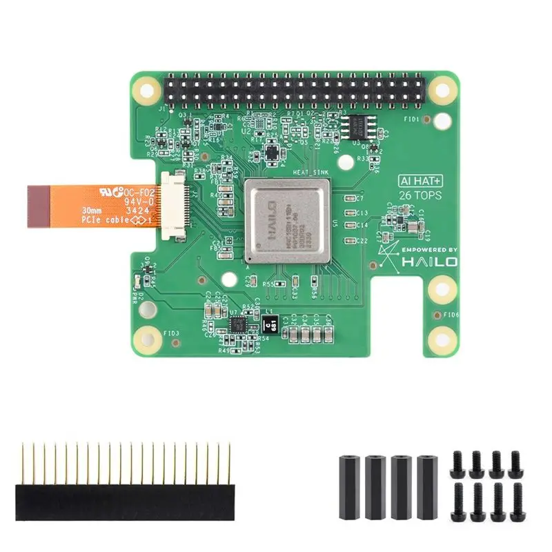 

B68A Rpi AI HAT Forraspberry Pi 5 AI HAT 26Tops Build-Inhailo-8 AI Accelerator Quickly Build A Wide Range Ofai-Powered Applicati