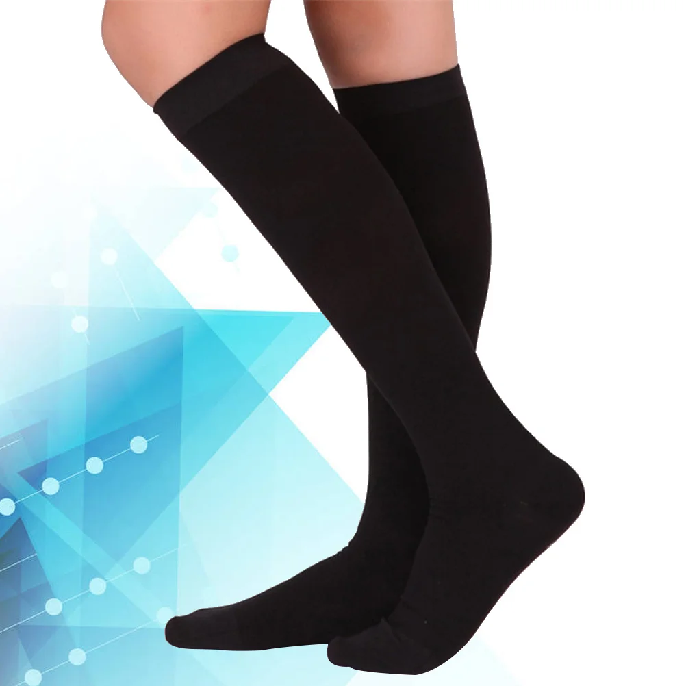 

4 пары компрессионных носков до колена, дышащие, поддерживающие, снимающие усталость, варикозное расширение вен, бег, путешествия, размер L, Xl, цвет кожи