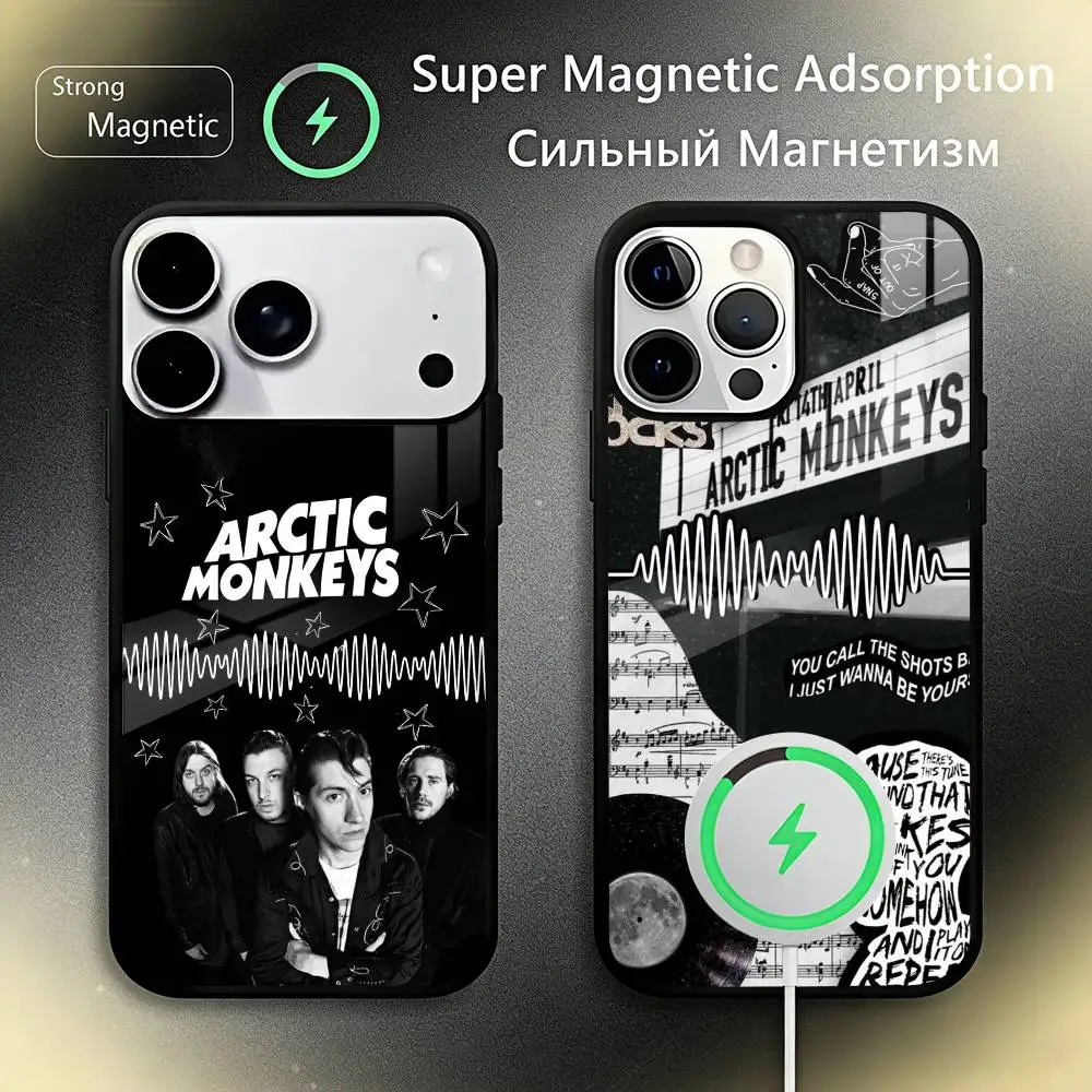 

A-Arctic M-Monkeys Band Phone Case For iPhone17,16,15,14,13,12,11 Plus,Pro Max, New Magnetic Wireless Charging