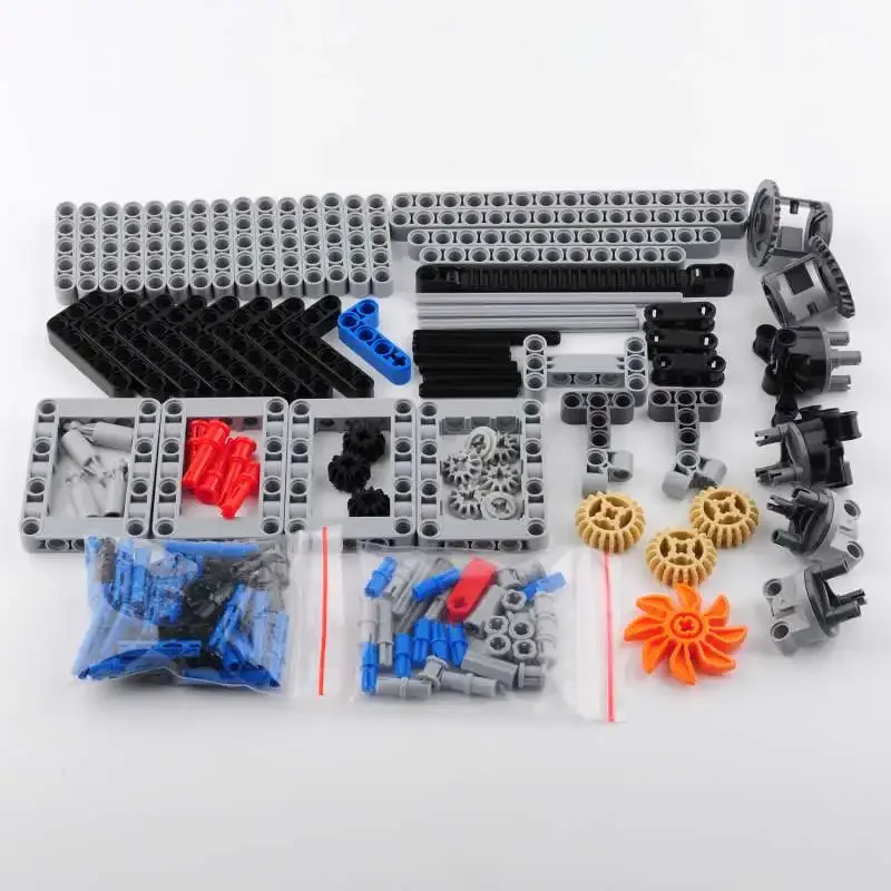 MOC 4WD Remote Control Car Chassis Kit With 62.4*20mm Wheel Four-Wheel Drive Technical Car M Motor Servo Motor AA Battery Box